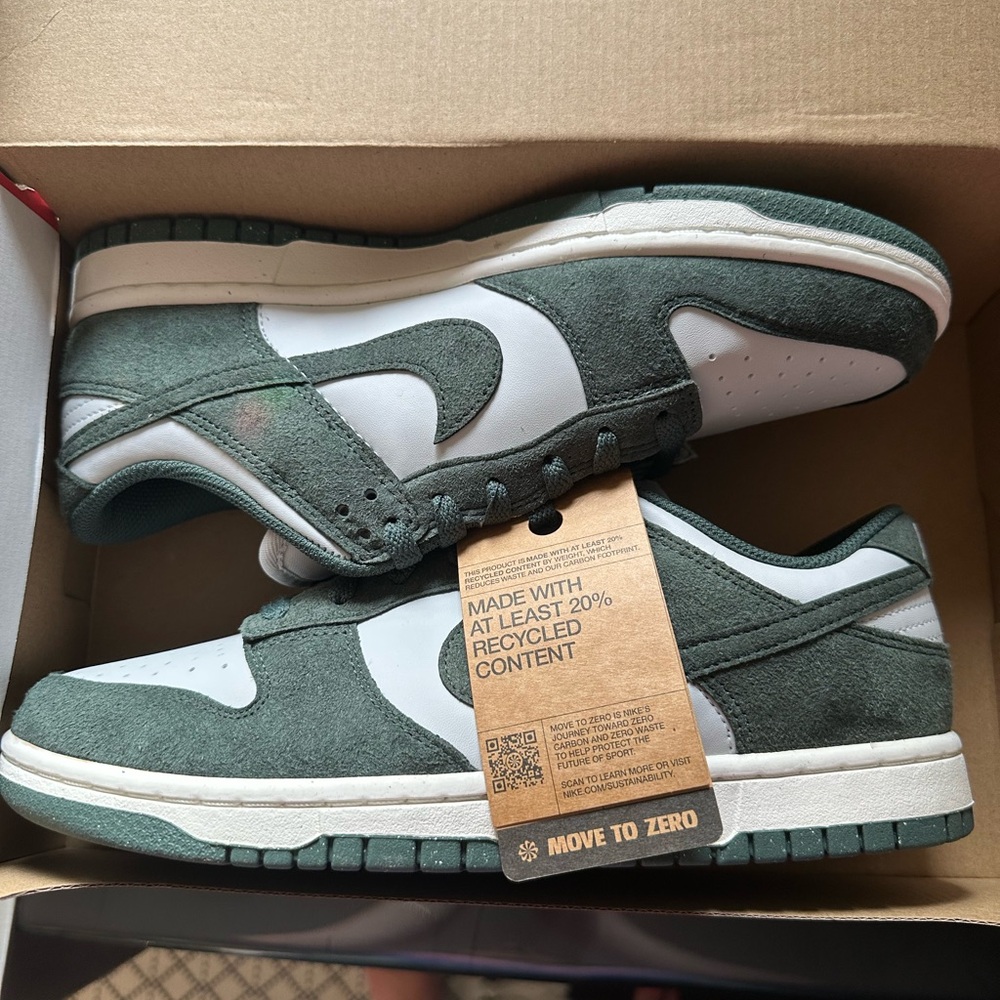 Nike Dunk Low in Vintage Green and White